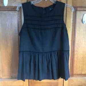 100% Silk Black Madewell Top